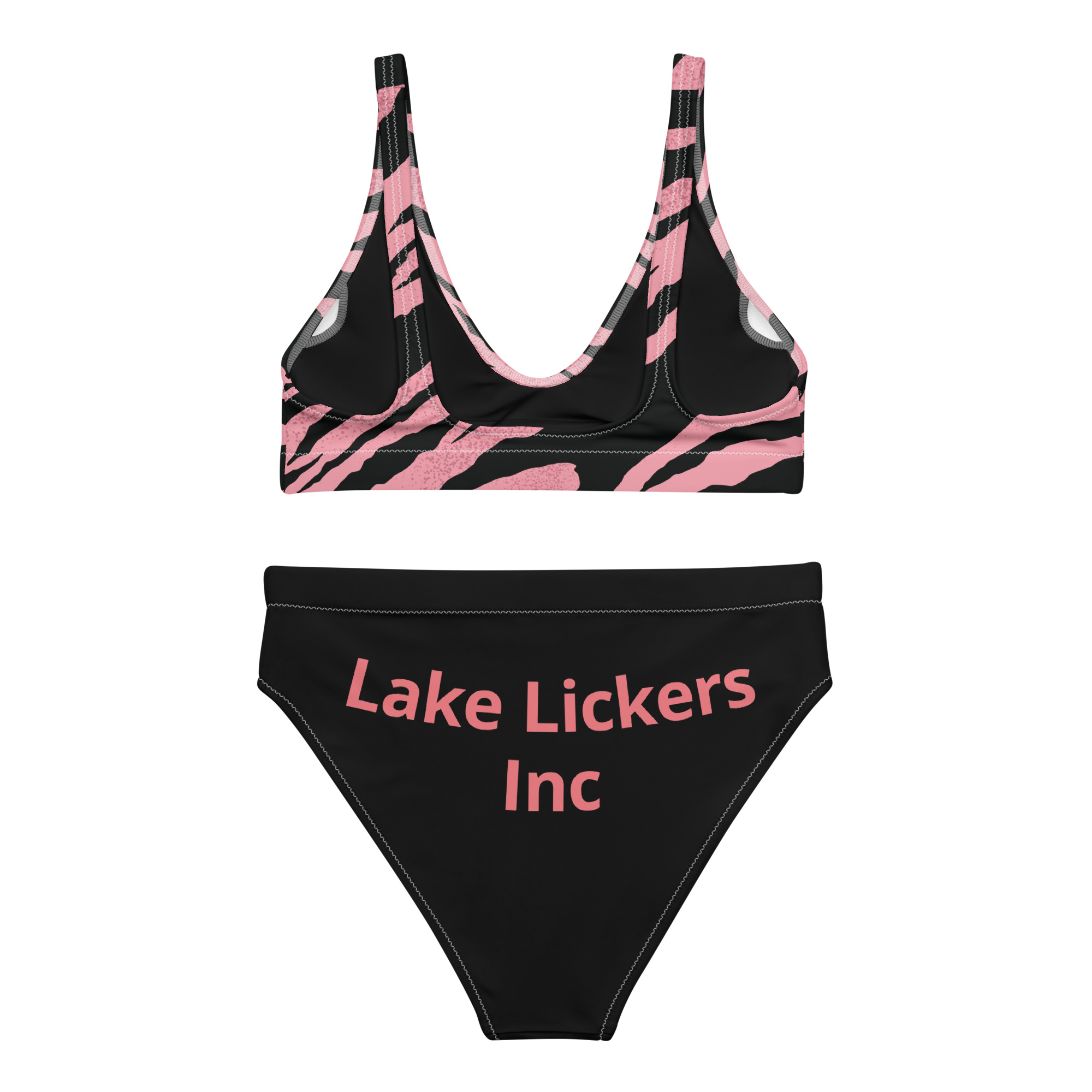 Tiger Stripe high-waisted bikini Pink - Image 5