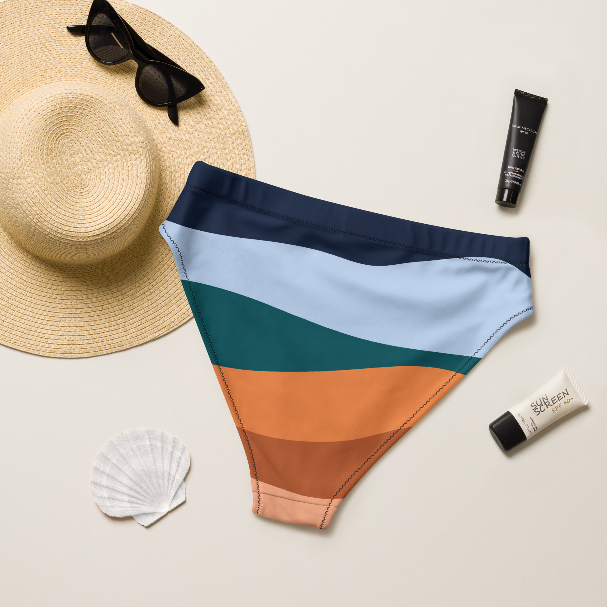 Recycled high-waisted bikini bottom - Image 4