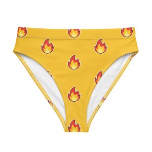 Recycled high-waisted bikini bottom