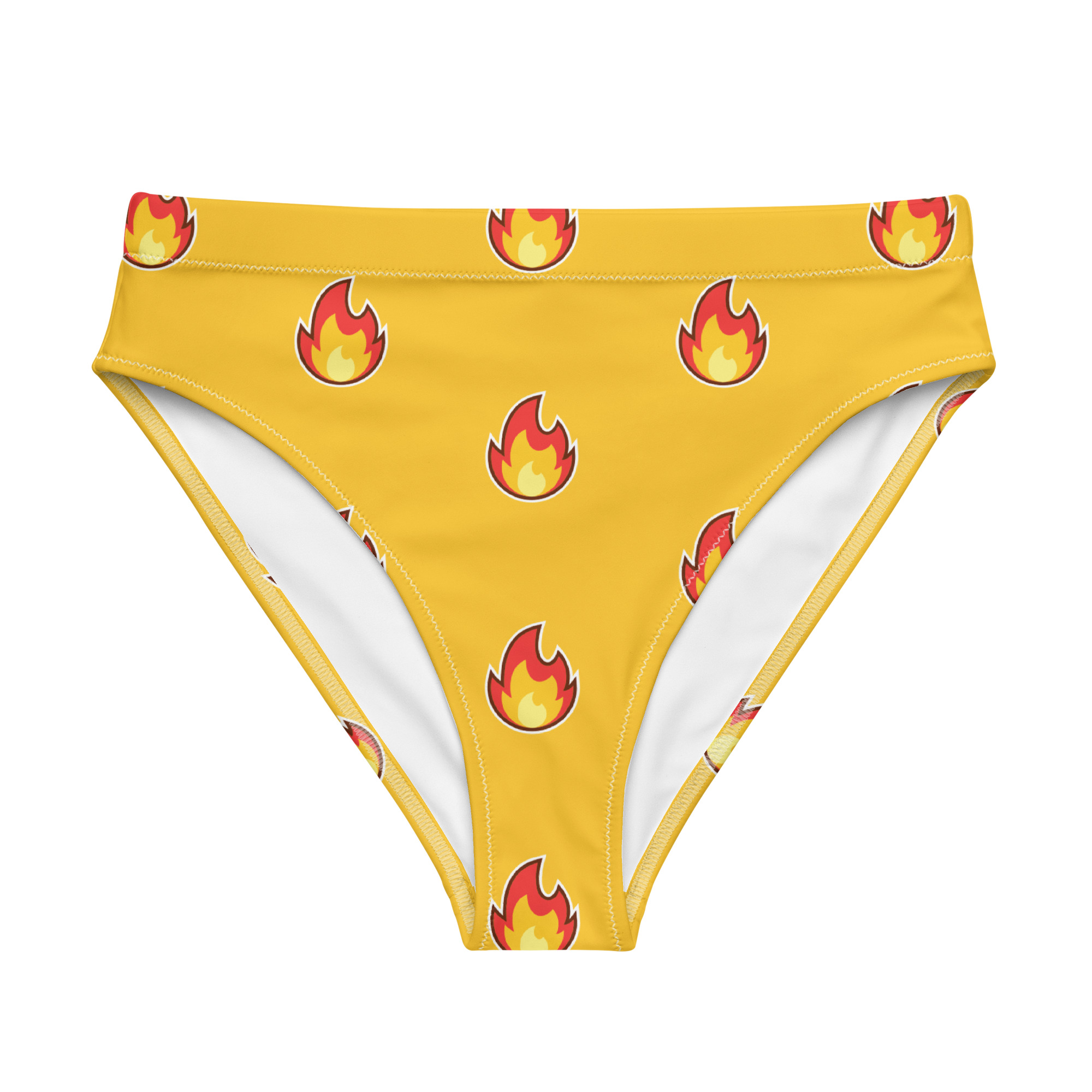 Recycled high-waisted bikini bottom