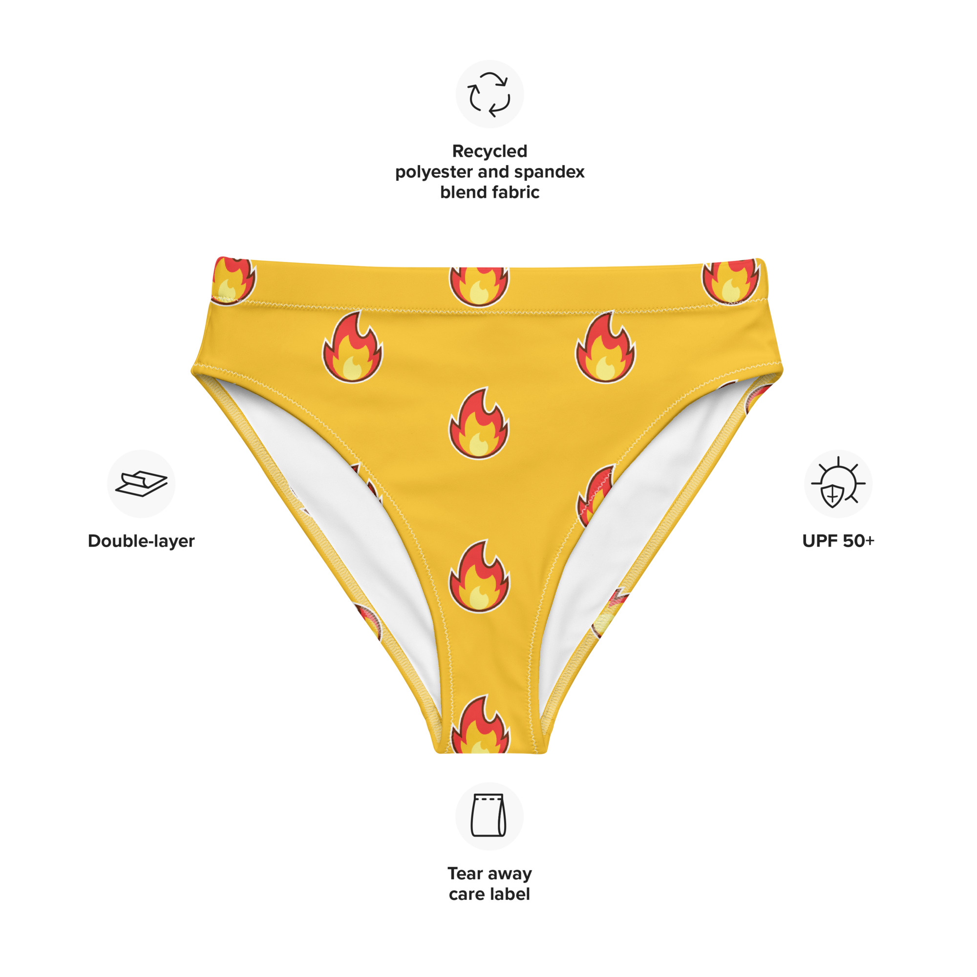 Recycled high-waisted bikini bottom - Image 2